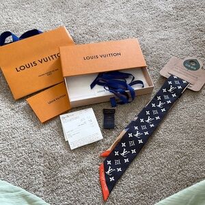 Louis Vuitton Blue Monogram Tie